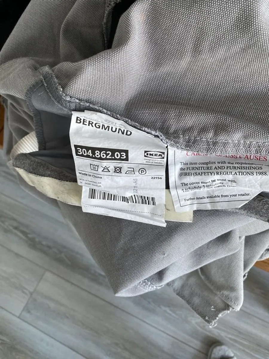 Ex Habitat dinning chairs , in good condition  , solid and minus cover . Bergmund Ikea cover works perfectly to cover these - Image 4