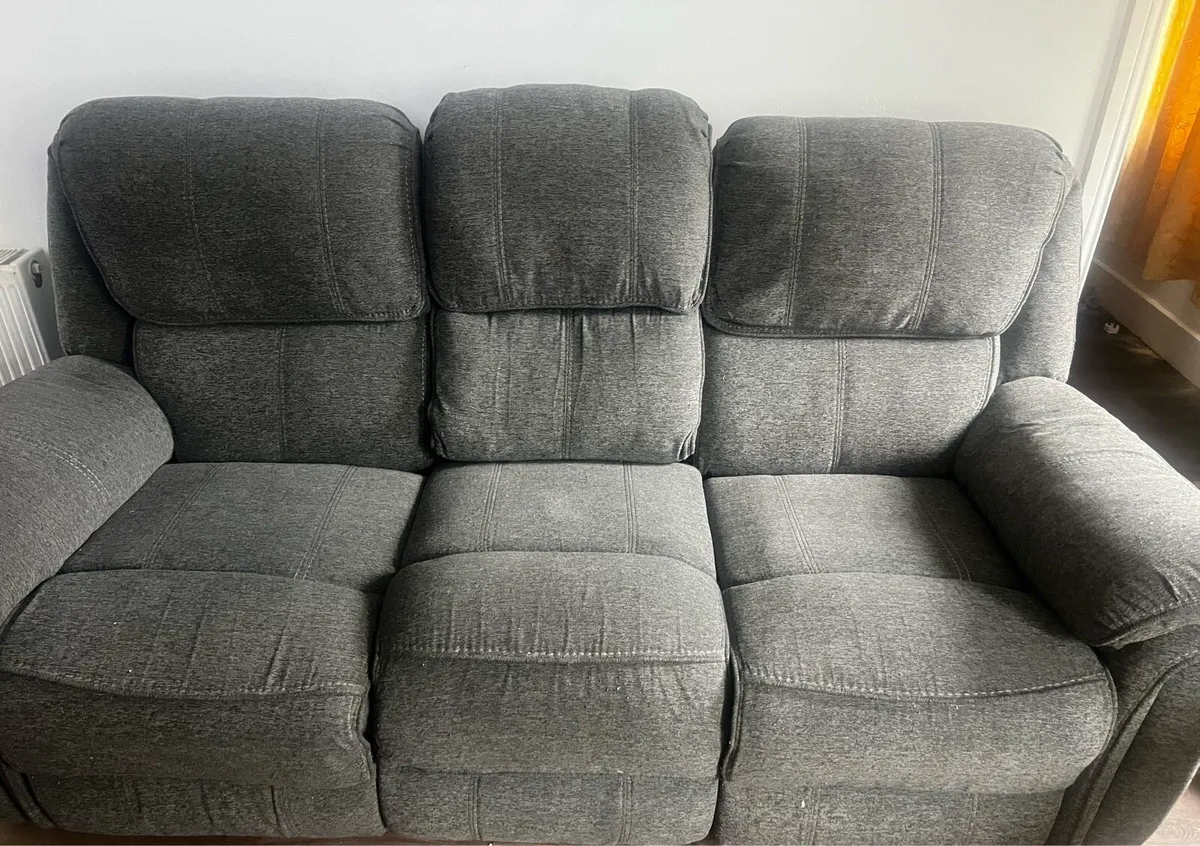 Recliner and 3 seater together for sale - Image 1