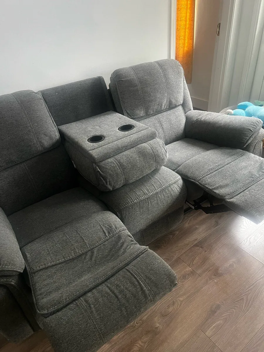 Recliner and 3 seater together for sale - Image 4