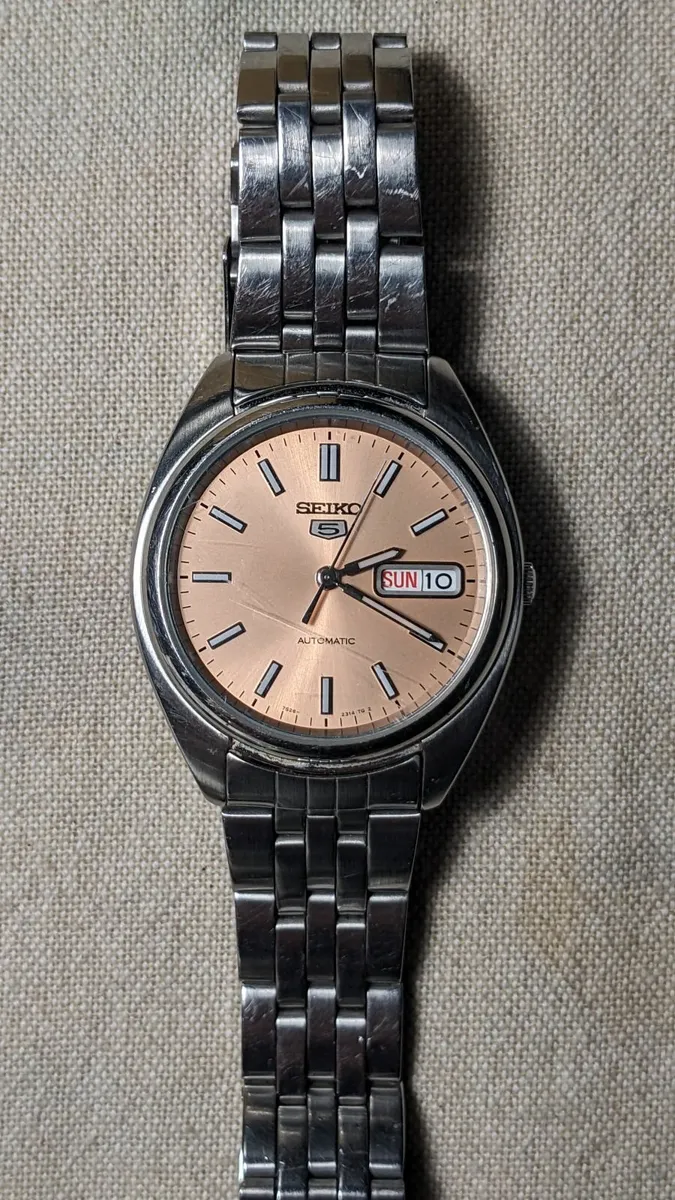 Seiko 5 Automatic (salmon dial), serviced! - Image 1