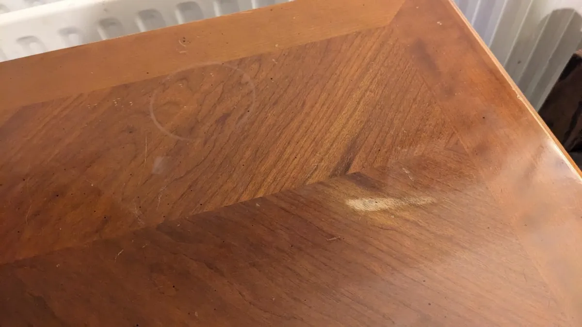 Inlaid wooden console table - Image 1