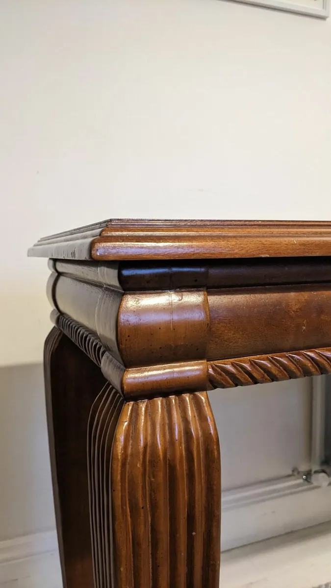 Inlaid wooden console table - Image 2