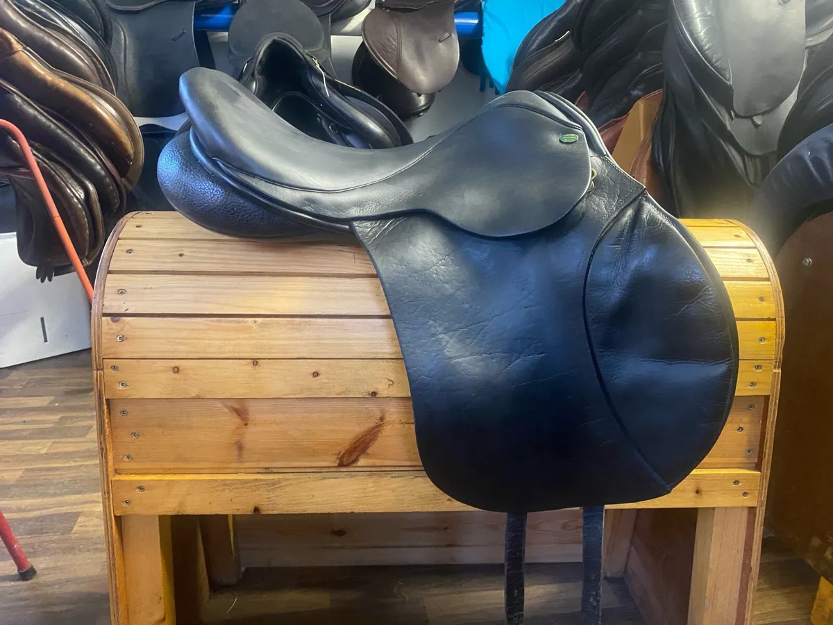 17.5 Hulsebos black Leather saddle - Image 2
