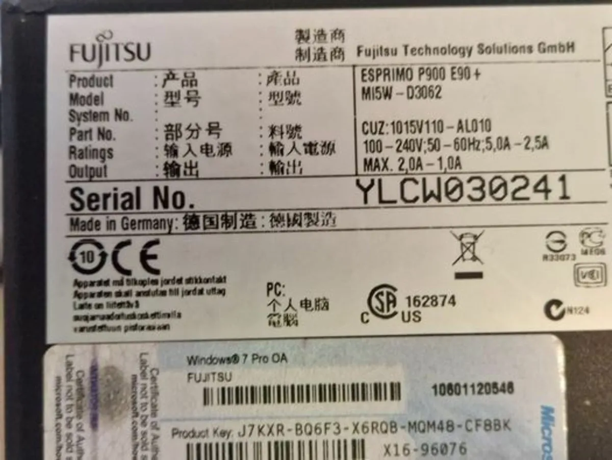 Fujitsu Esprimo P900 M15W-D3062 Desktop, i5, 500GB - Image 3