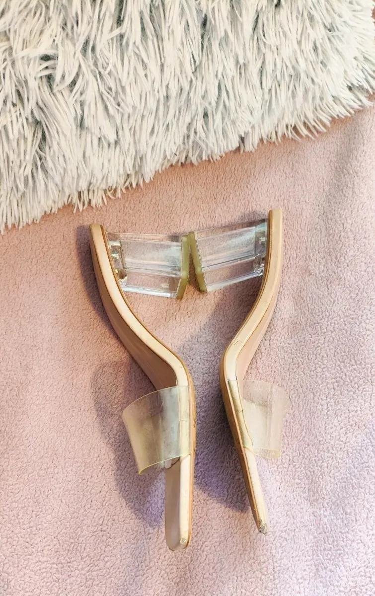 Zara Women Vinyl Mules with Methacrylate Heels Siz - Image 4