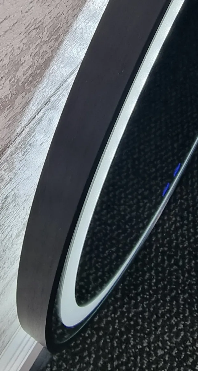 LED Bathroom Mirror Round Black Frame Demister - Image 4