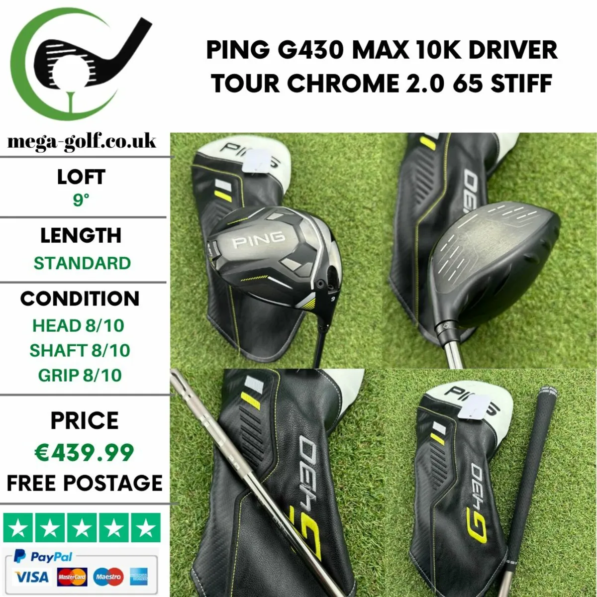 Ping G430 Max 10k Driver / 9° / Stiff - Image 1