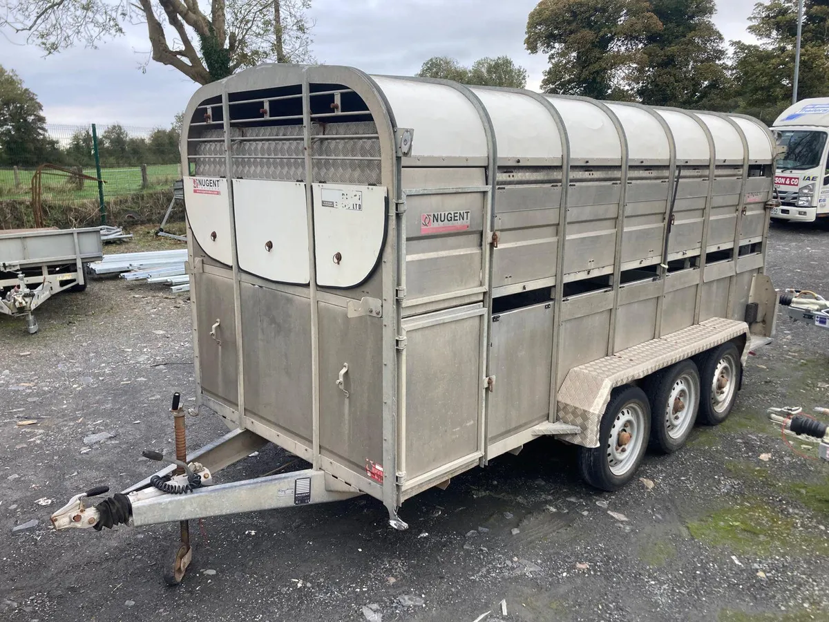 Trade sale Nugent 14ft Cattle Sheep Decks Trailer - Image 1