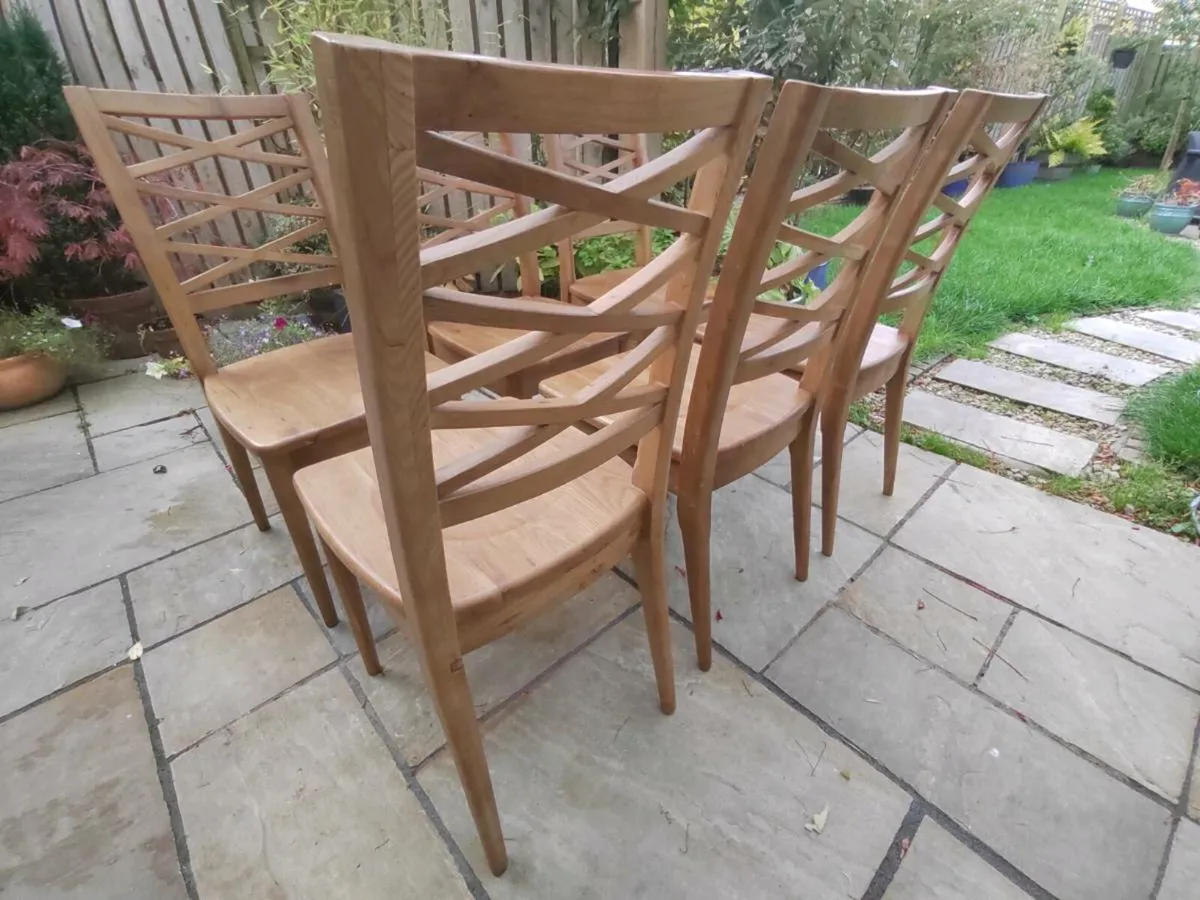 6 oak chairs - Image 2