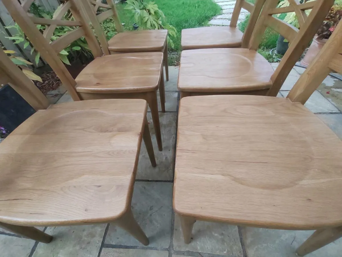 6 oak chairs - Image 3