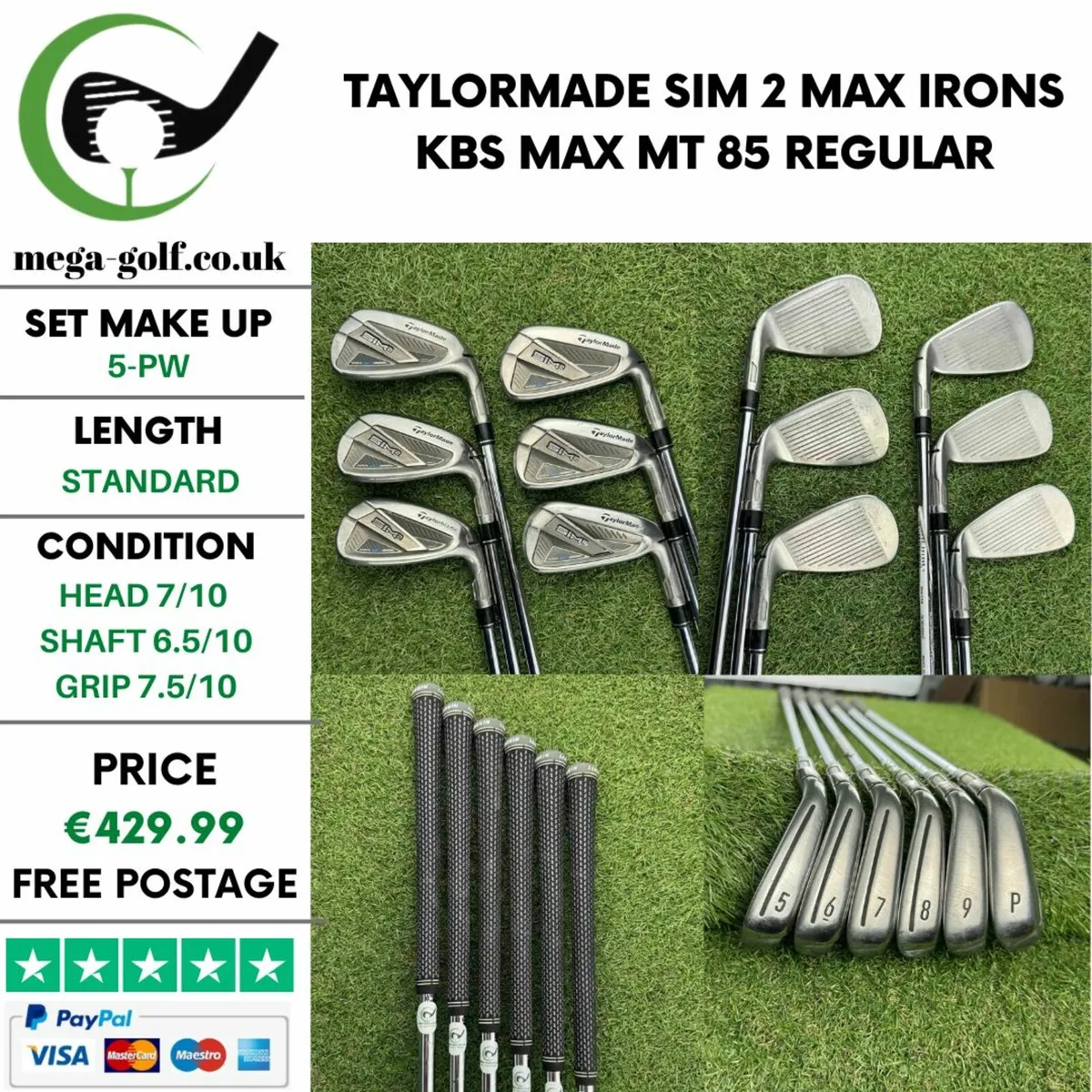 Taylormade Sim 2 Max Irons / 5-Pw / Regular - Image 1