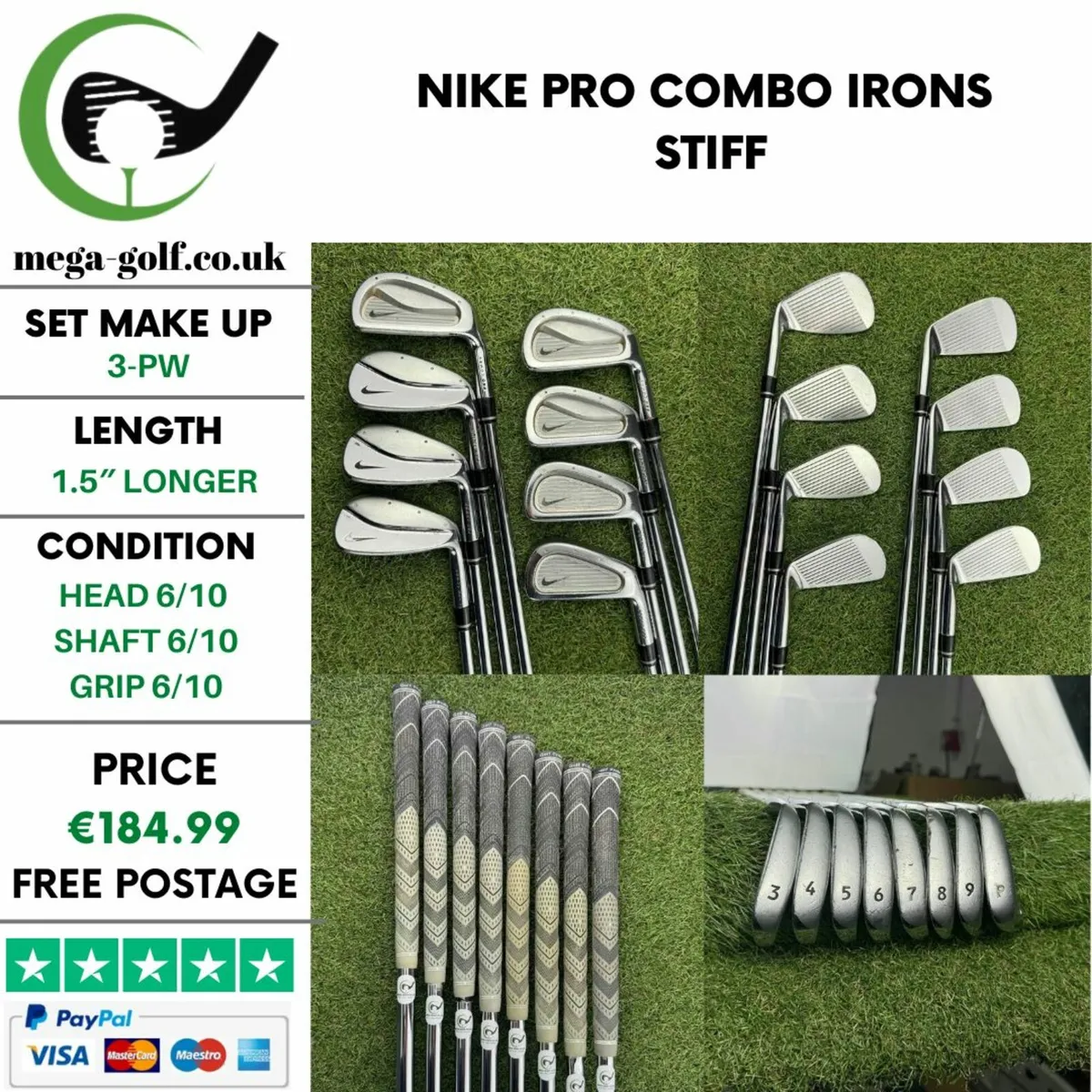 Nike Pro Combo Irons / 3-Pw / Stiff - Image 1