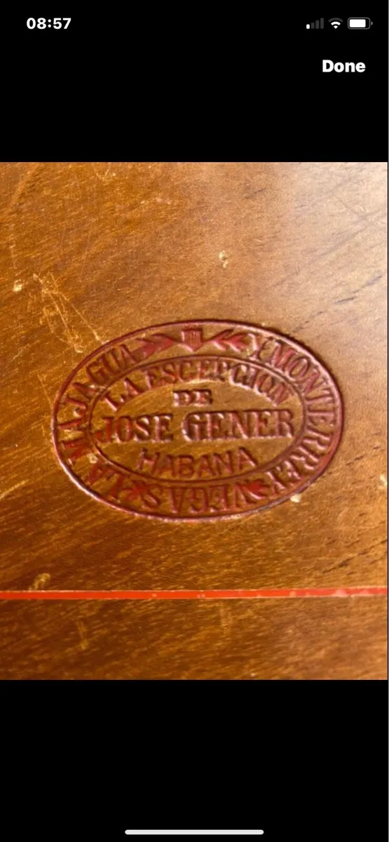 Vintage Cigar Timber Box - Image 2