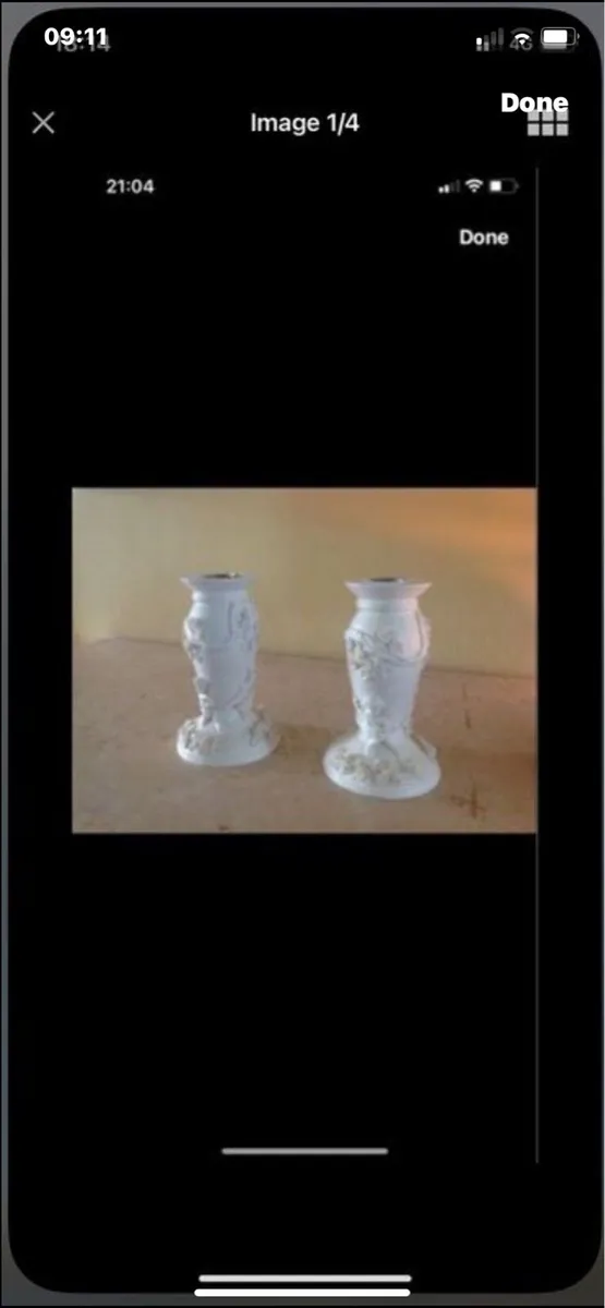 Cherub & Rose Candlestick Set - Image 1