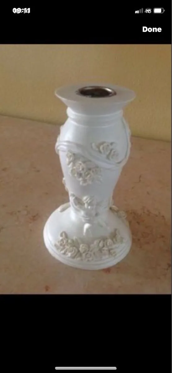 Cherub & Rose Candlestick Set - Image 4