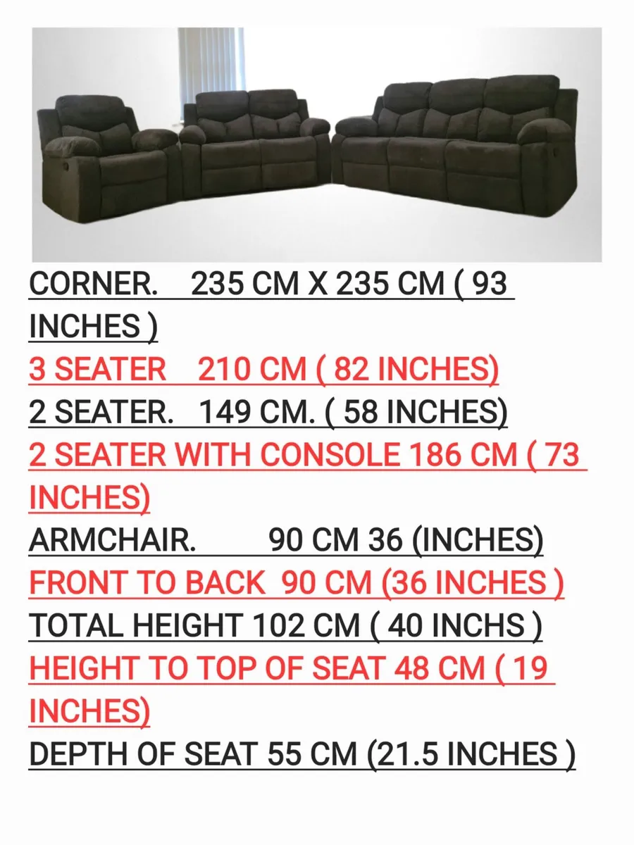 Nevada recliners in grey fabric - Image 2