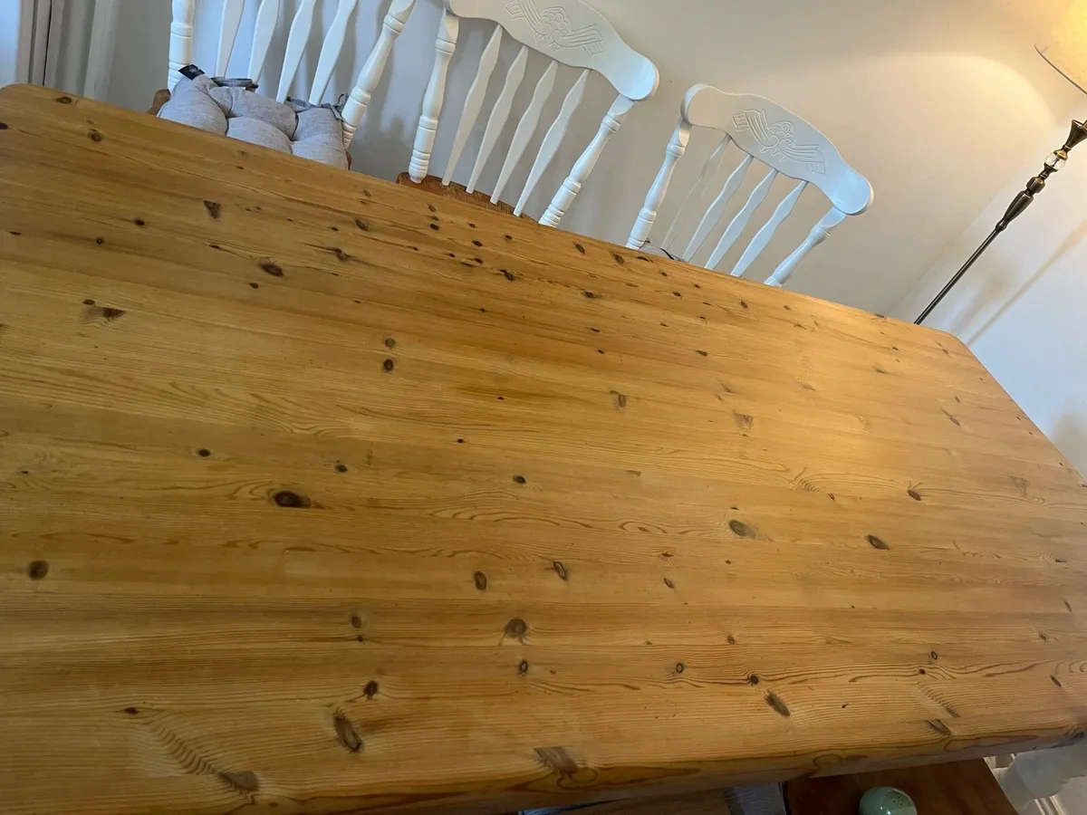 Farmhouse table and chairs - Image 4
