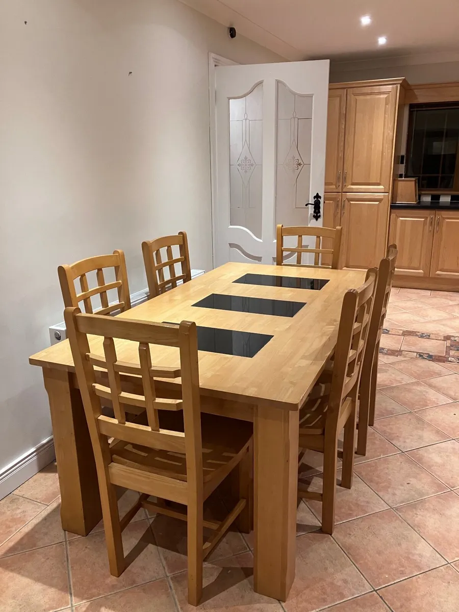 Solid Pine Table & chairs - Image 1