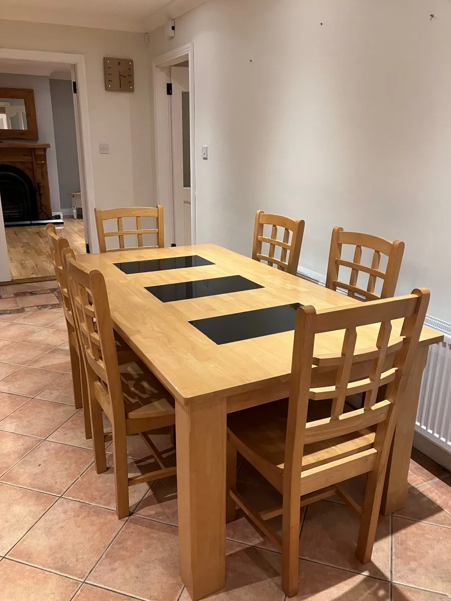 Solid Pine Table & chairs - Image 2
