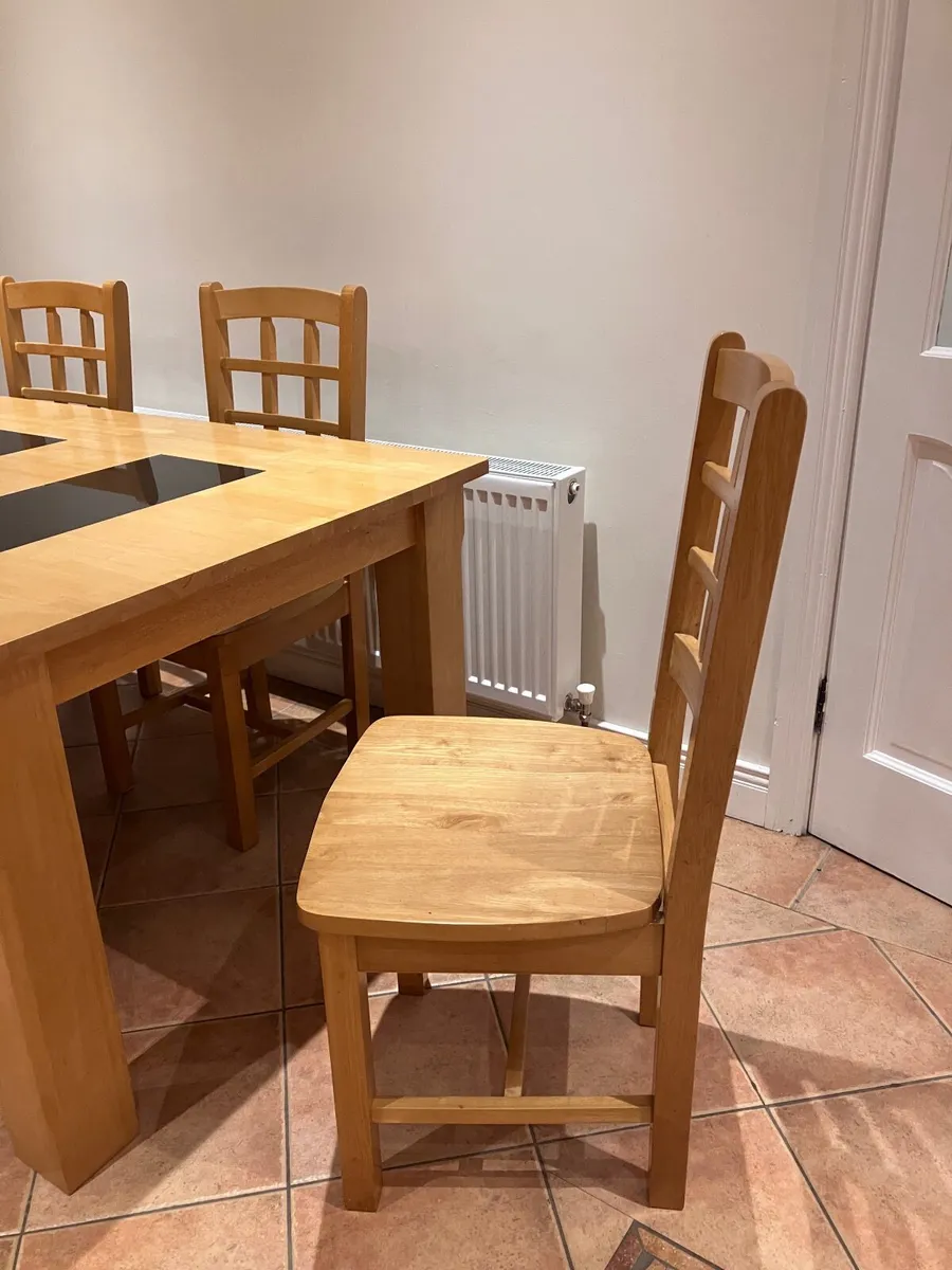 Solid Pine Table & chairs - Image 4