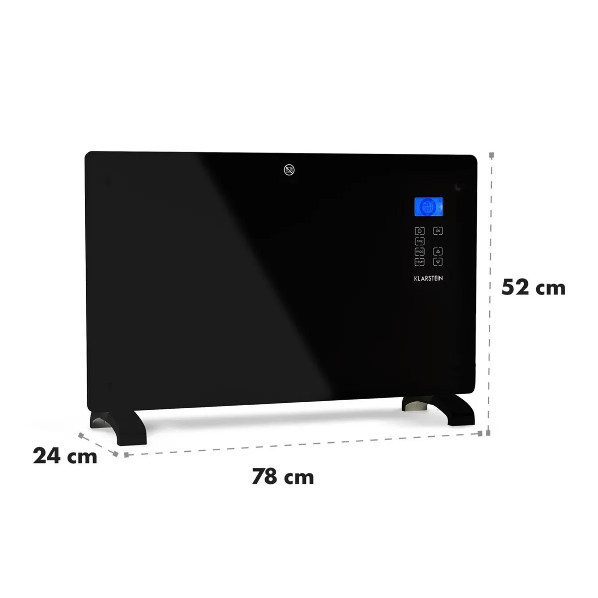 2000w Norderney Glass Panel Convection Heater - Image 3