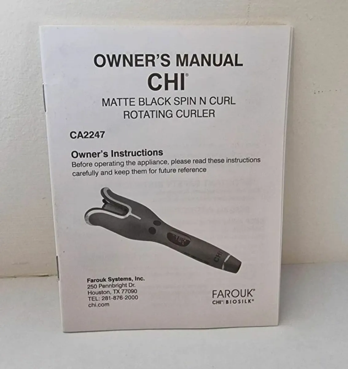 Brand New Hair Curler: Chi Matt Black Spin N Curl - Image 4