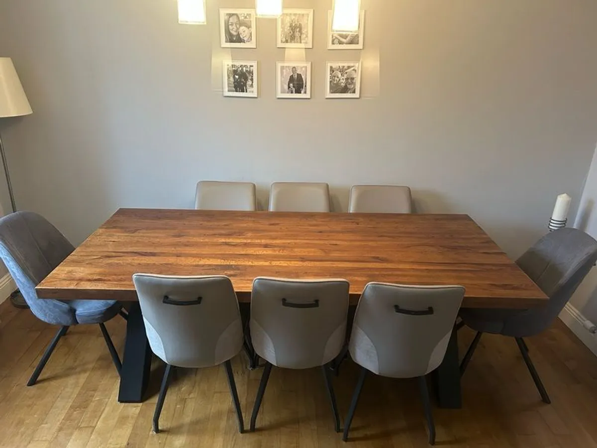 8 seater dining table and chairs - Image 1