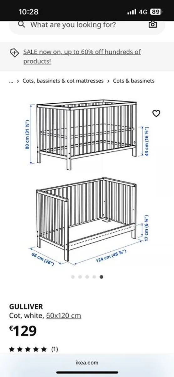 Ikea cot (Gulliver) - Image 4