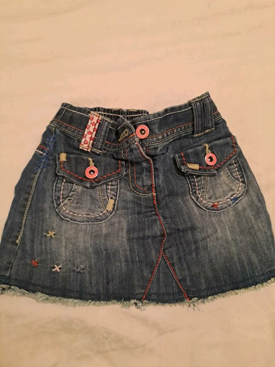 Next denim skirt 6 to 9 months - Image 1