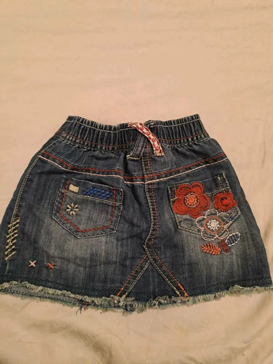 Next denim skirt 6 to 9 months - Image 2