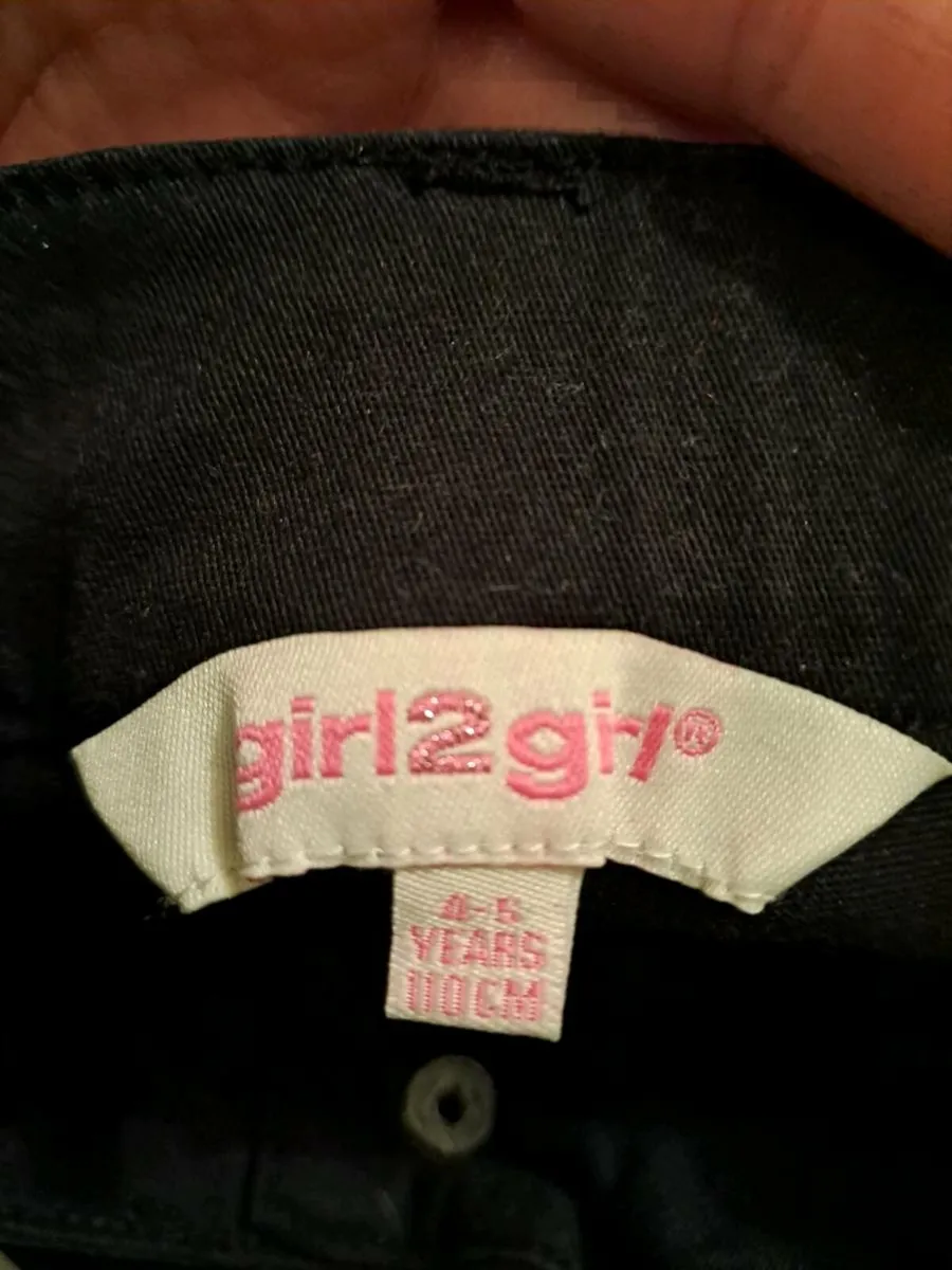Black jeans with belt Girl2Girl 4 - 5 y - Image 3
