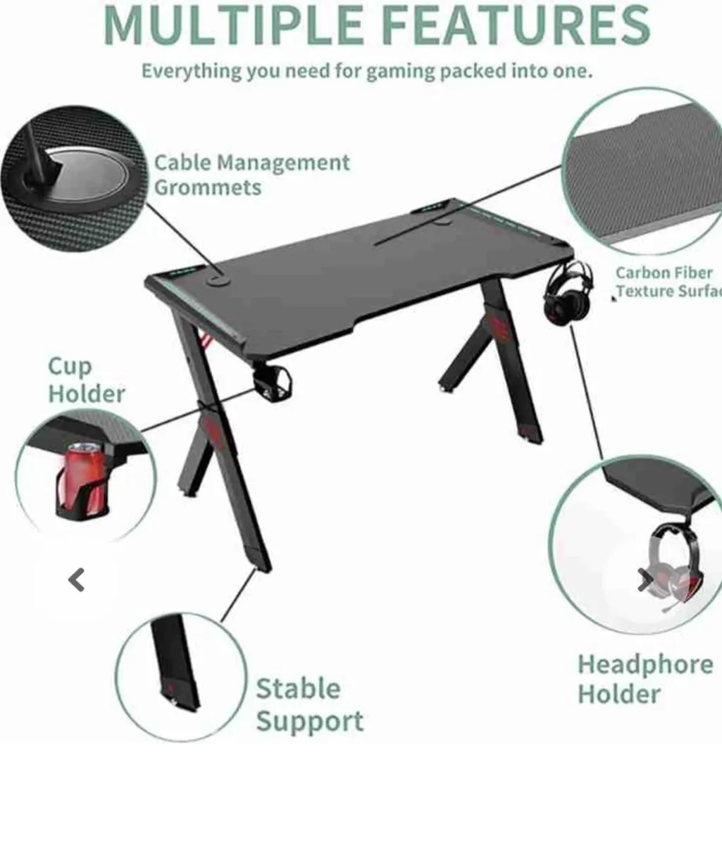 Gaming desk and chair - Image 2