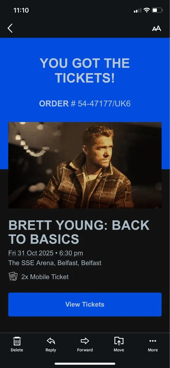 Brett Young tickets x 2