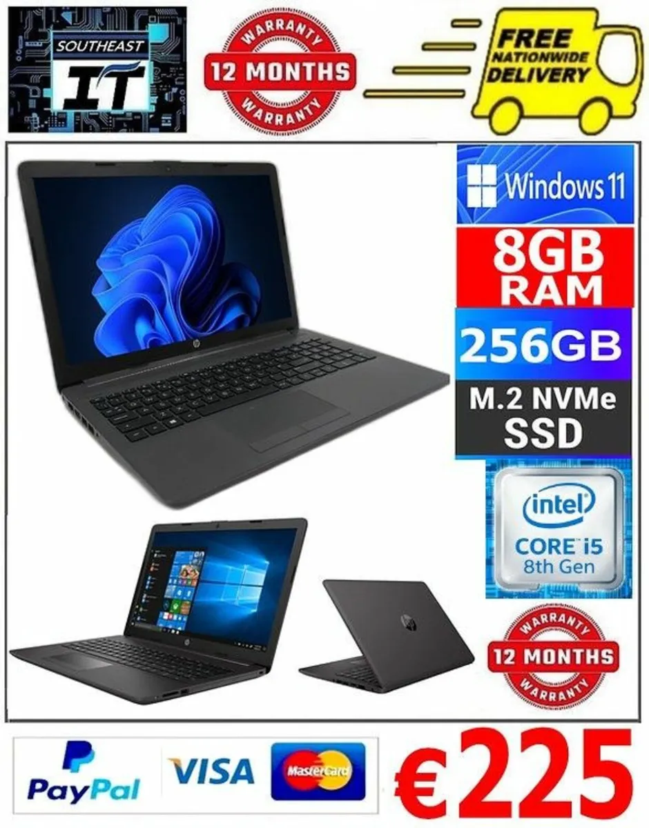 Hp i5 8th gen 8gb ram 256gb nvme  laptop - Image 1