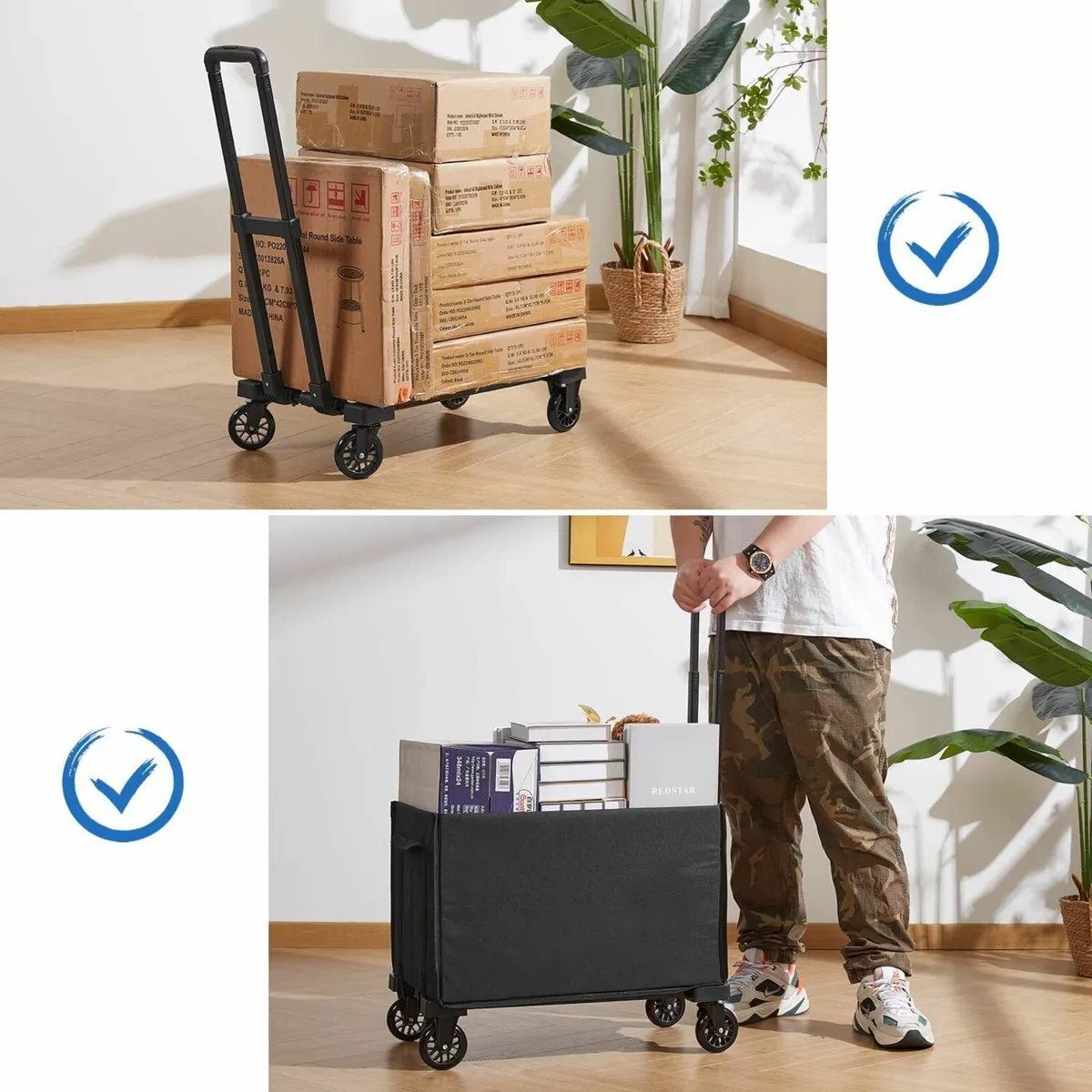 Hand Truck with Bag –Portable Heavy-Duty Shopping - Image 3