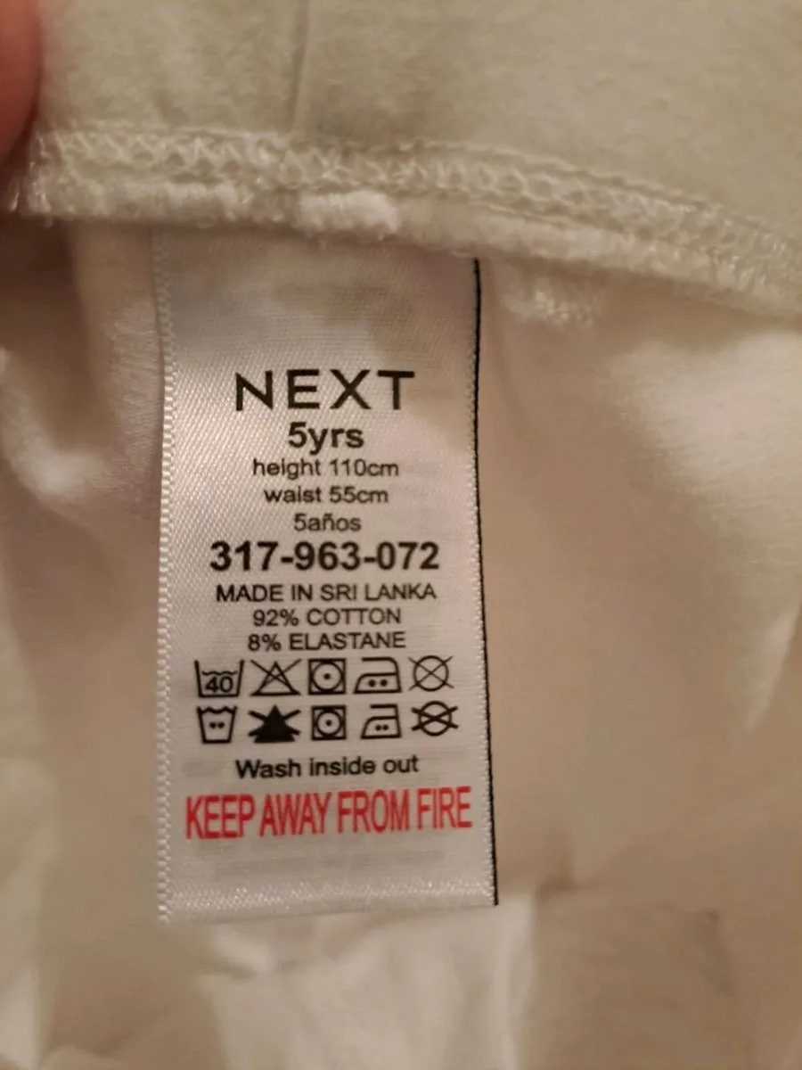 Next white leggings 5 y - Image 3