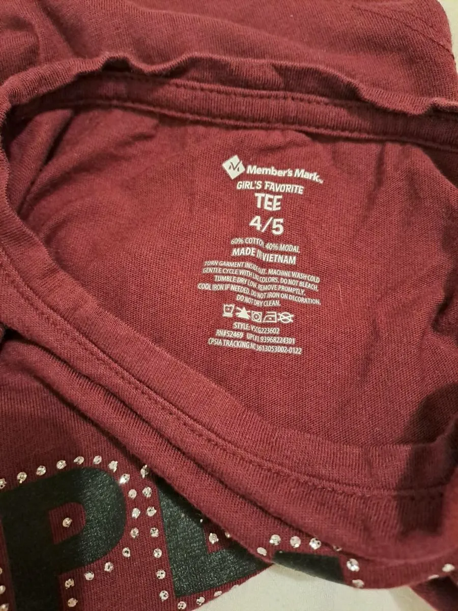 Member's Mark burgundy shirt 4 - 5 y - Image 3