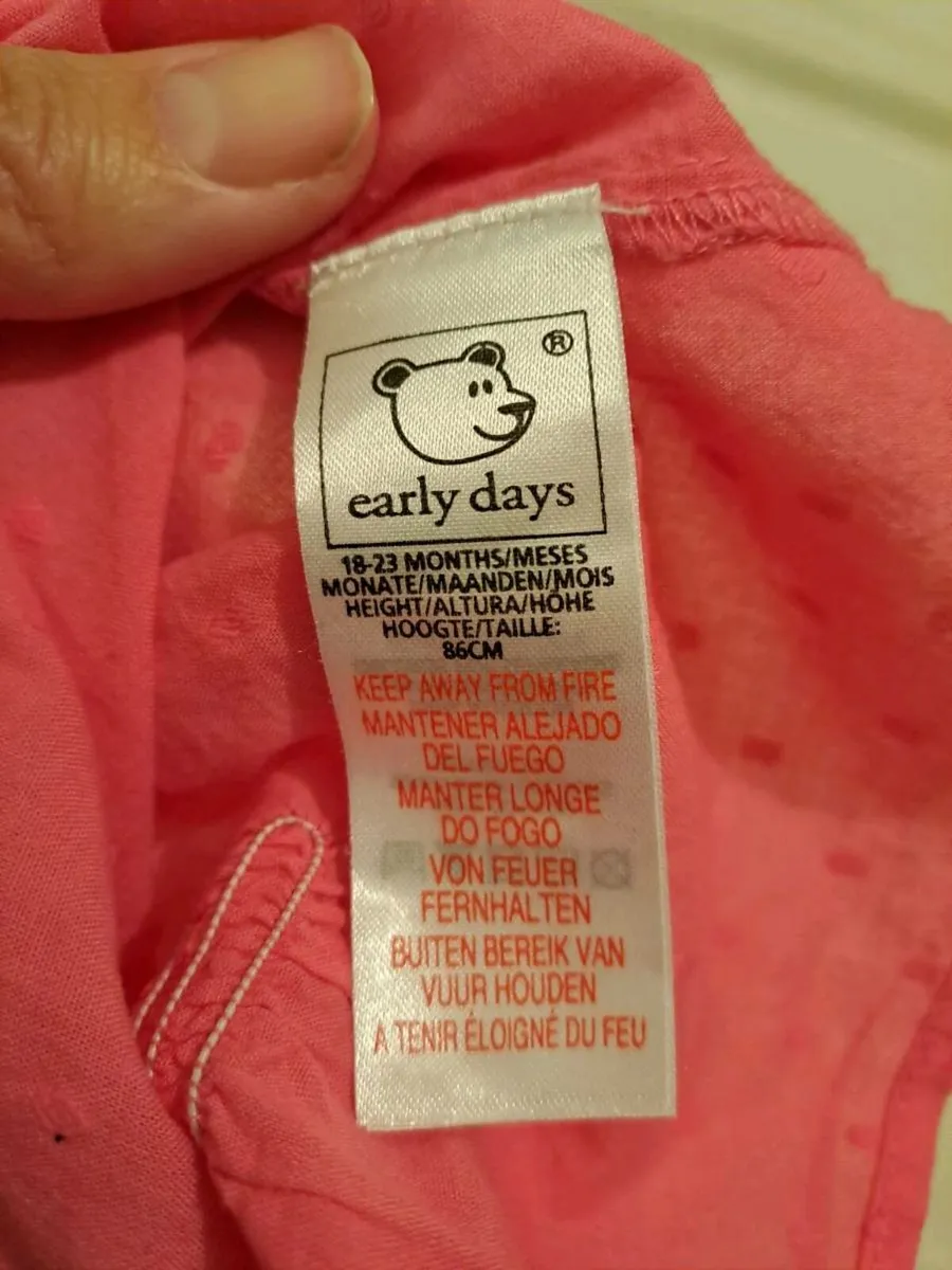 Pink Early Days shirt 18 - 23 M - Image 3