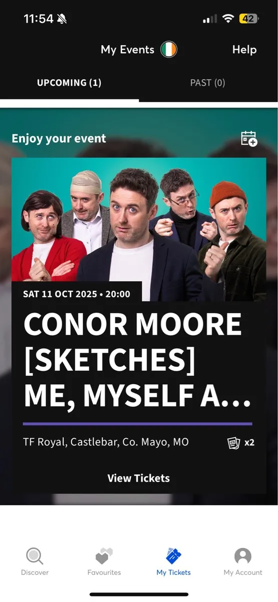 Conor Moore Tickets Castlebar