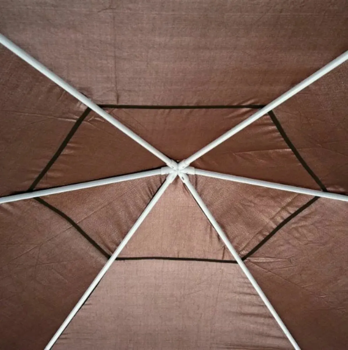 Gazebo Outdoor Canopy Brown with Mosquito Net - Image 2