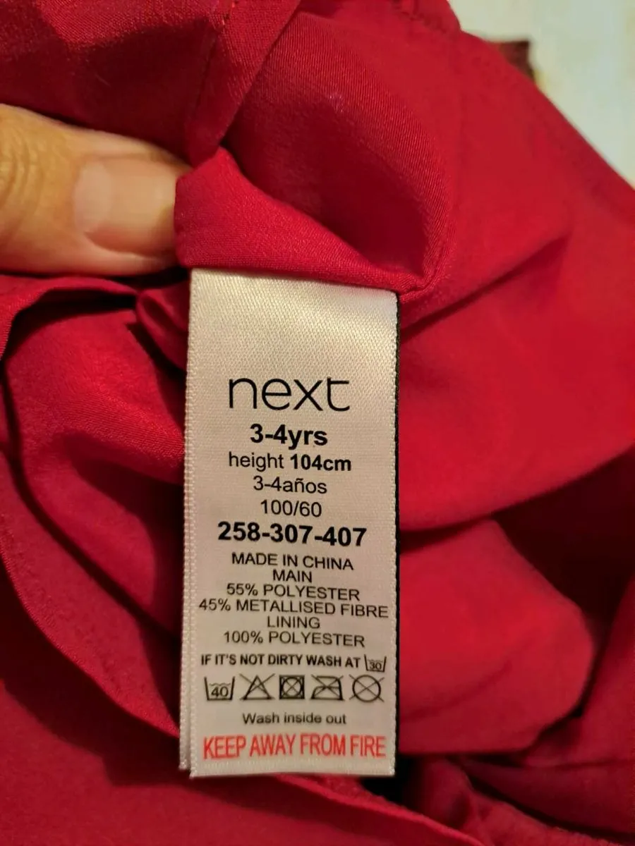 Next sparkly red dress 3 - 4 y - Image 4