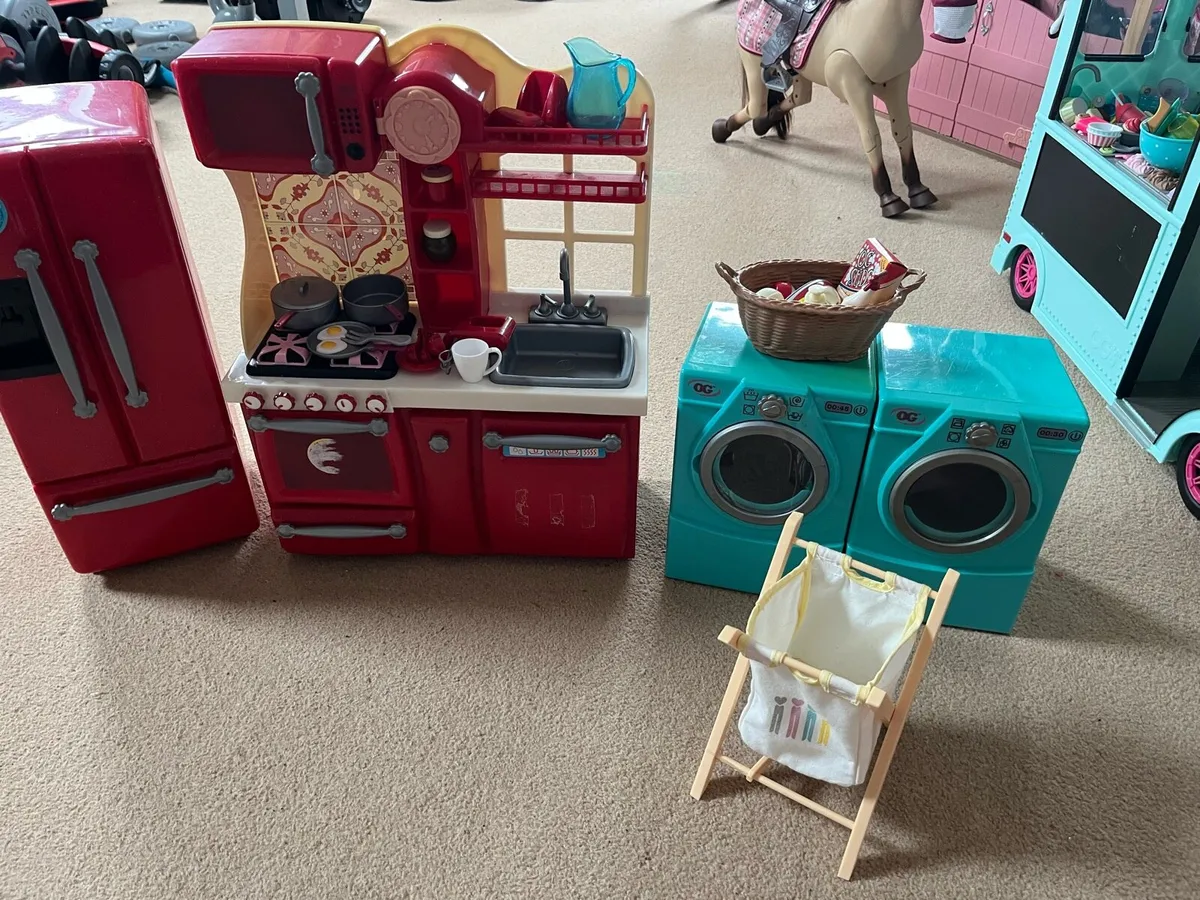 Our Generation Kitchen and Laundry set - Image 1