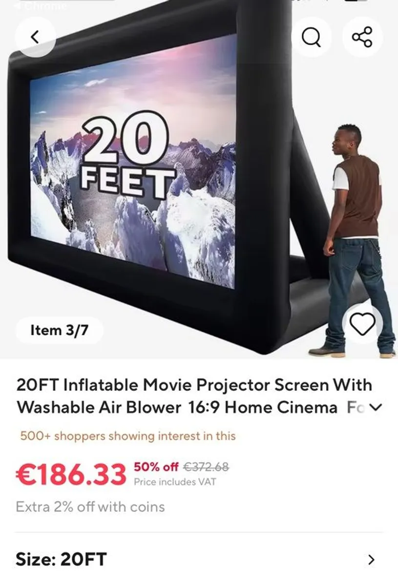 20 foot inflatable screen
