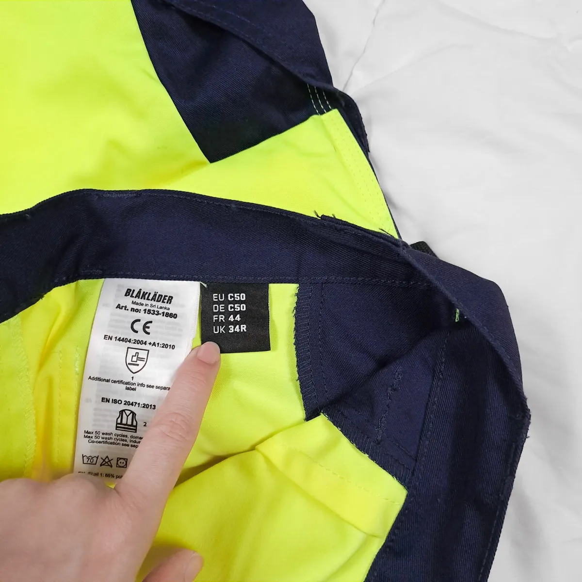 Blaklader High Visibility Yellow Work Trousers 34R - Image 4