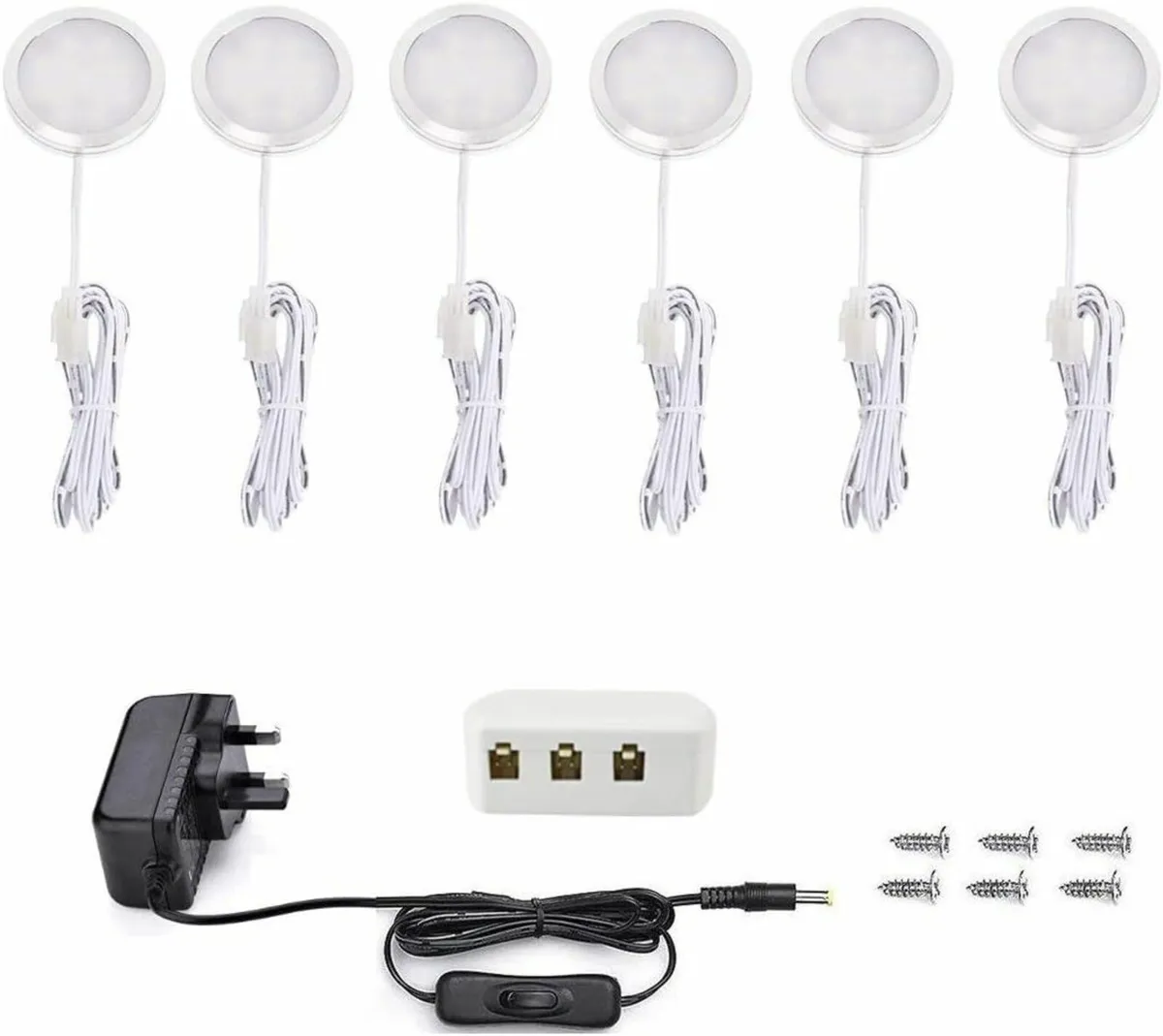 Under Cabinet Light Kit, LED Puck Lights, 15W, 150 - Image 1