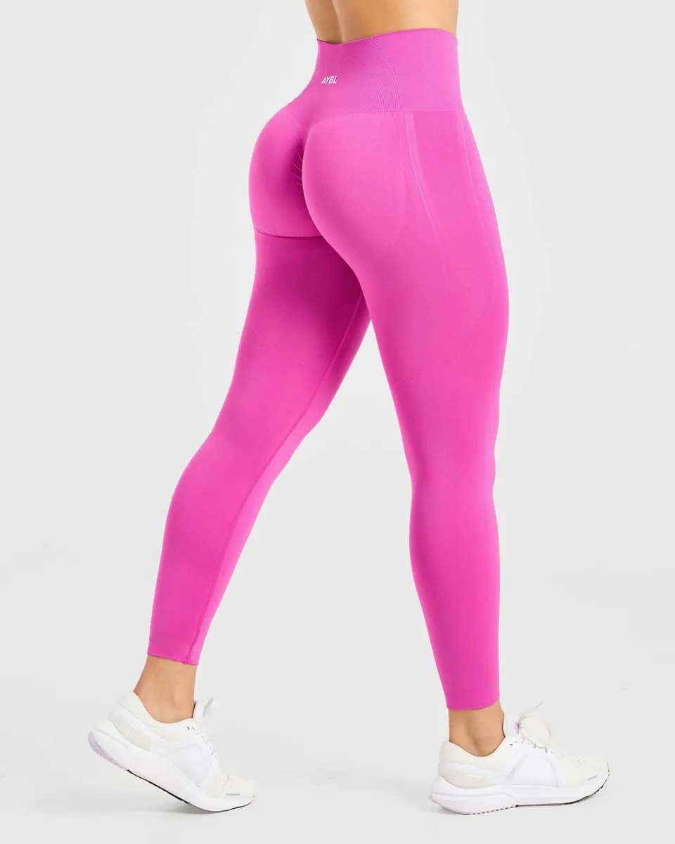 AYBL Pink Magenta Empower Seamless Leggings Size M - Image 2