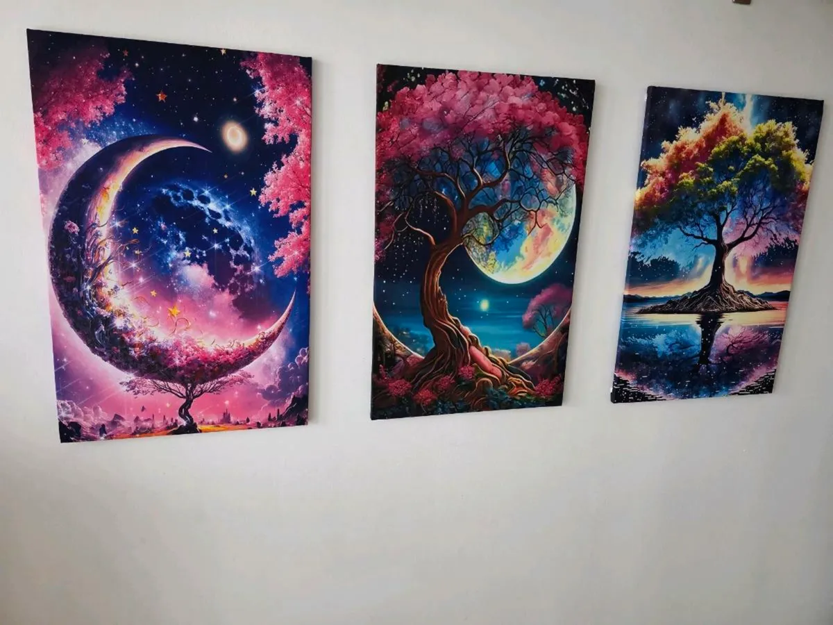 3 canvas 35cmx55cm each - Image 3