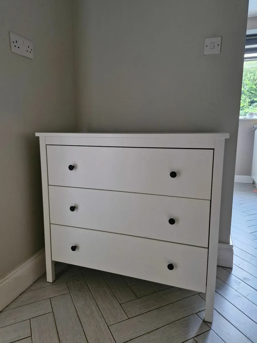 Chest of 3 drawers white - Image 1
