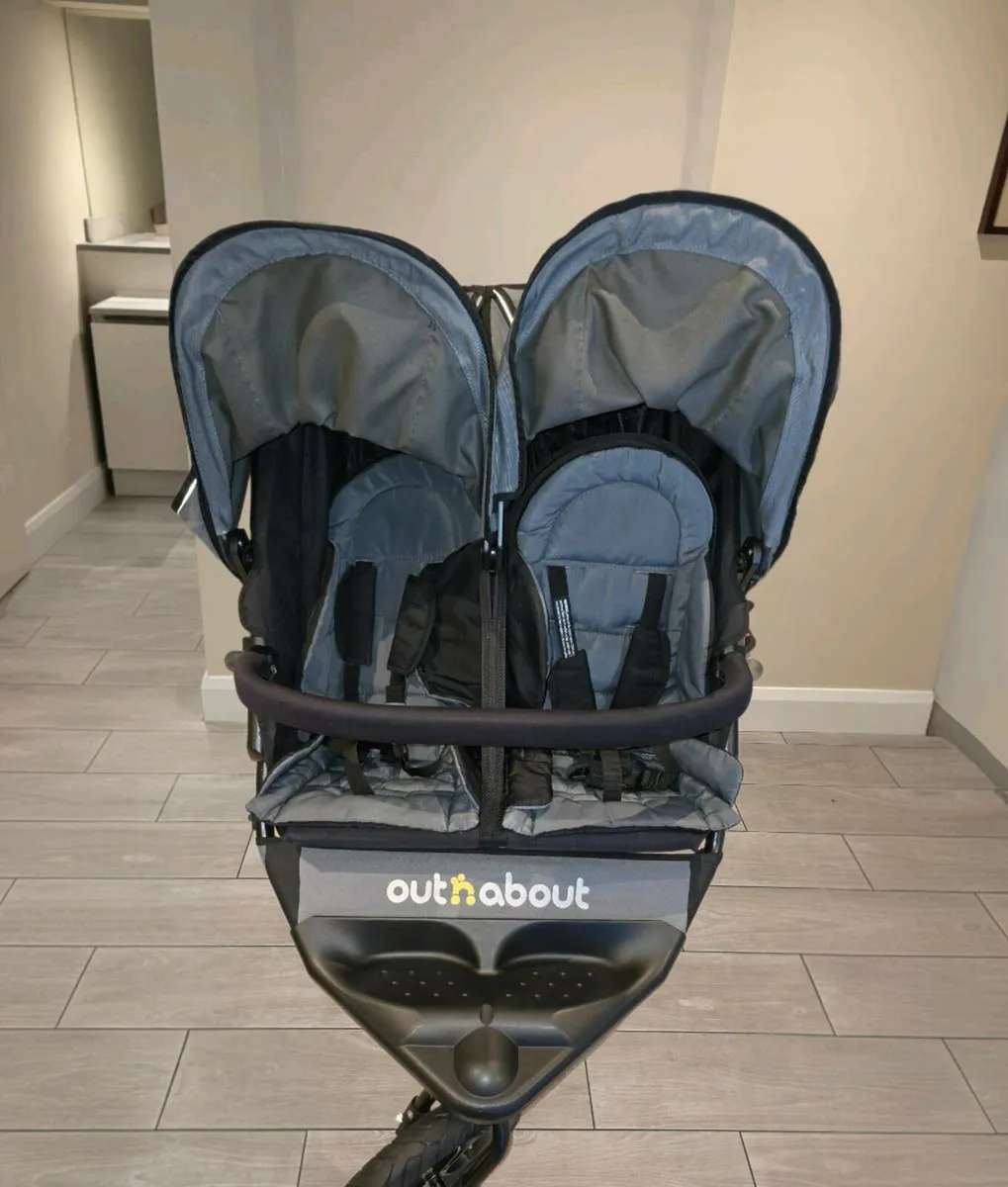 Out N About Double buggy with raincover - Image 3