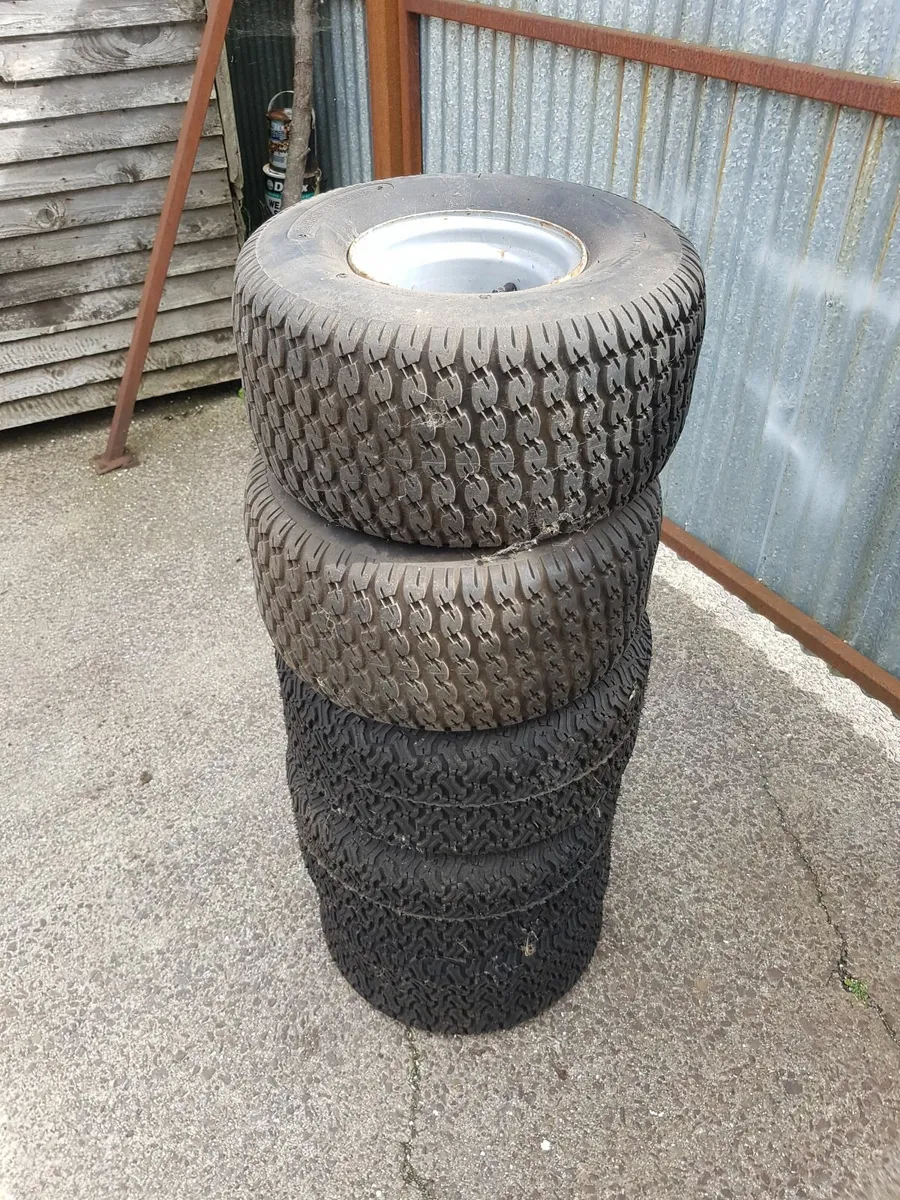 WHEELS FOR RIDE ON MOWER - FOR SALE - Image 1